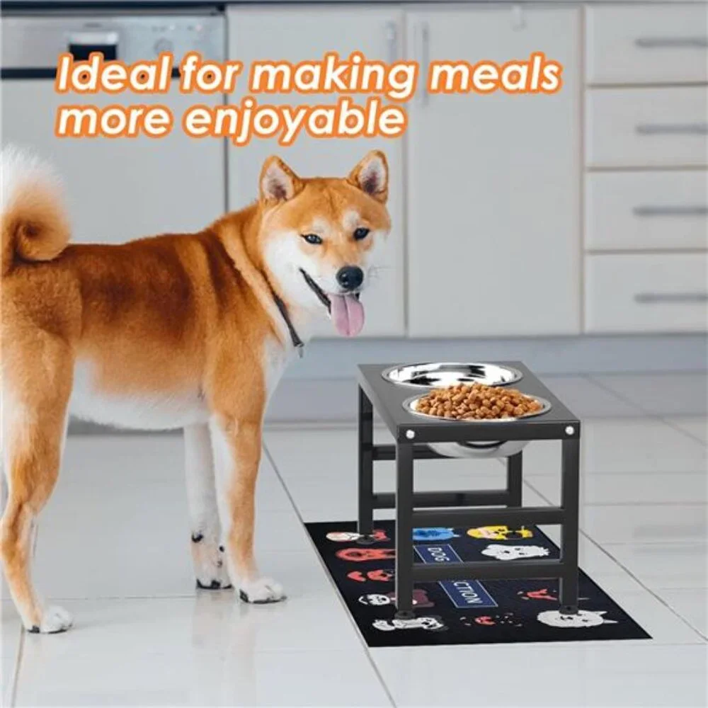 Metal Raised Dog Bowl Stand for Large and Medium Dogs, Stronger Elevated DogBowl